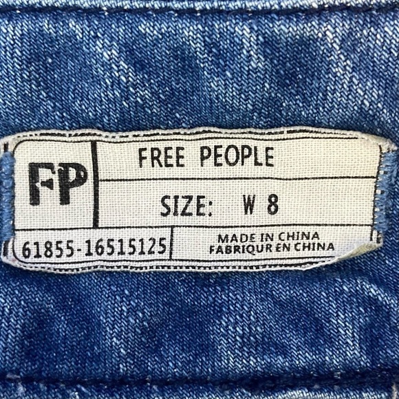 Free People  Zip to It Denim Jean Mini Skirt in Chloe Size 8 - Picture 3 of 9